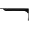 Ekena Millwork Embrey Steel Bracket, Powder Coated Black 2"W x 14"D x 5 1/4"H BKTM02X14X05EBPBL - alternate 2